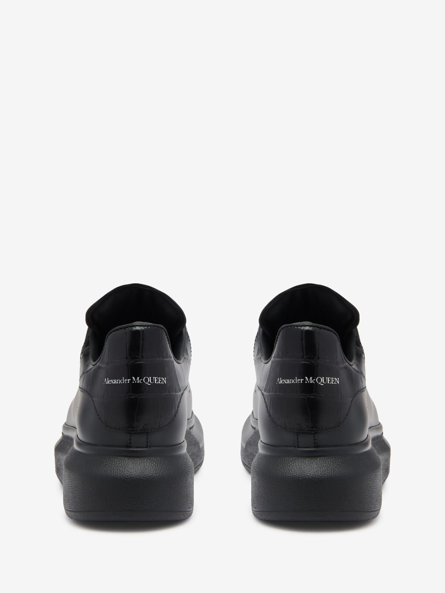 SNEAKER OVERSIZE IN SCHWARZ KROKODIL