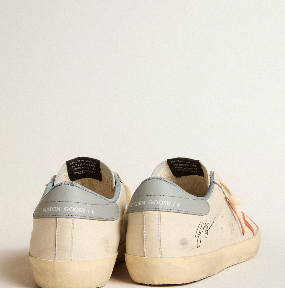 Super-Star with crocodile-print star and silver-azure heel detail