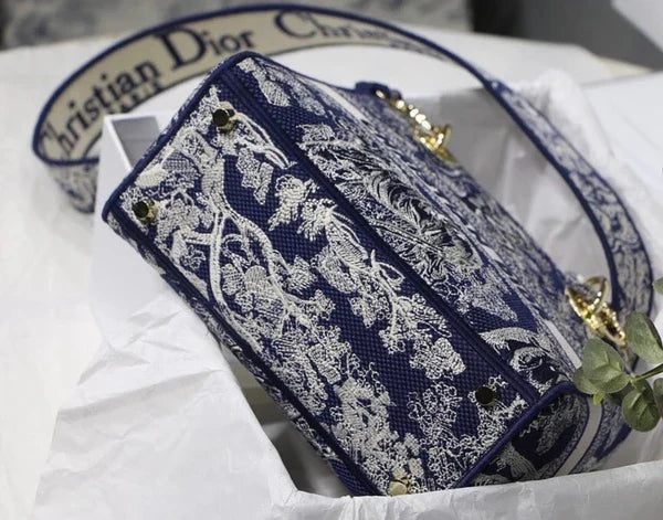 DIOR BOOK TOTE MITTELTASCHE BLAU