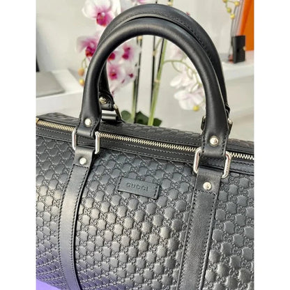 GG BOSTON-TASCHE AUS SCHWARZEM LEDER