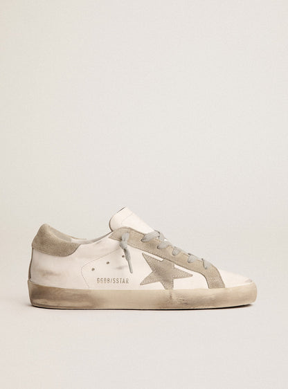 Gray suede star and heel tab