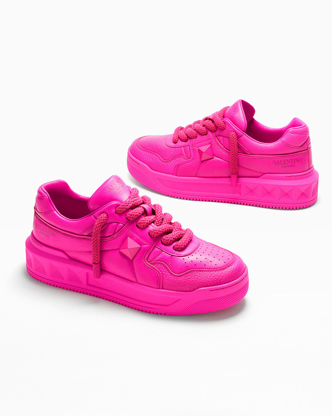 VLTN Leder Sneakers One Stud XL MAGENTA