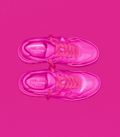 VLTN Leder Sneakers One Stud XL MAGENTA