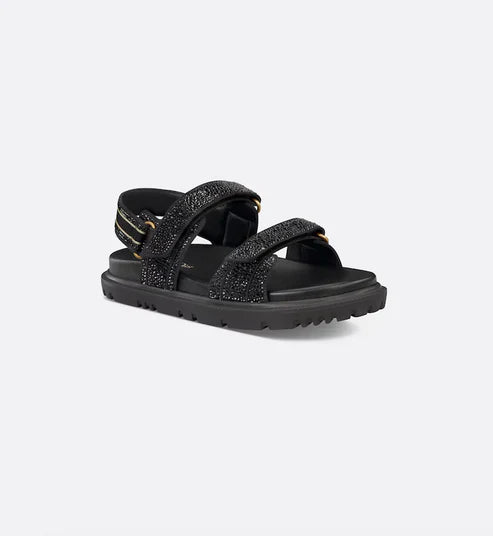Dioract Sandalen Schwarz Glitzer