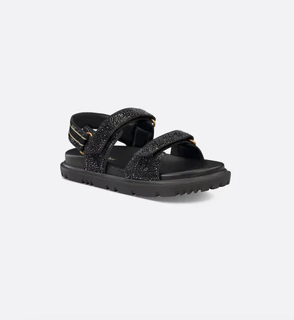 Dioract Sandalen Schwarz Glitzer