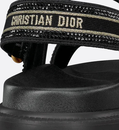 Dioract Sandalen Schwarz Glitzer