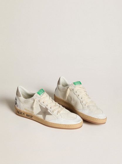 Nappa leather with a star and a gray nubuck heel tab