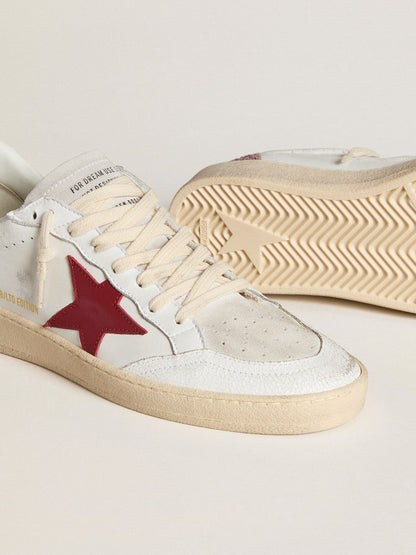 LTD with a red leather star and a pink glitter heel