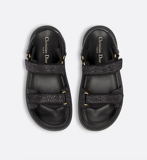Dioract Sandalen Schwarz Glitzer