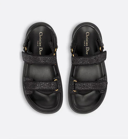 Dioract Sandalen Schwarz Glitzer