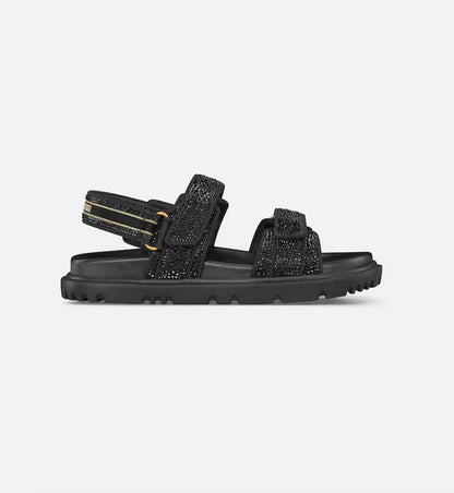 Dioract Sandalen Schwarz Glitzer