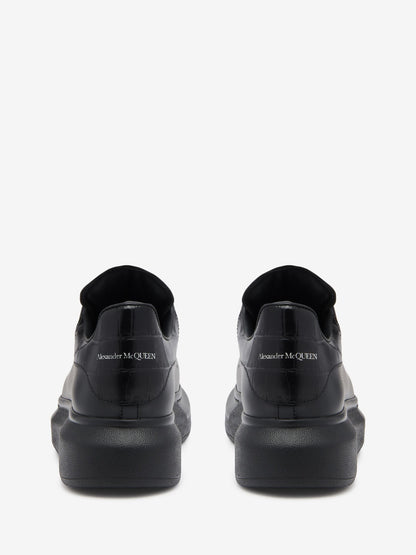 SNEAKER OVERSIZE IN SCHWARZ KROKODIL
