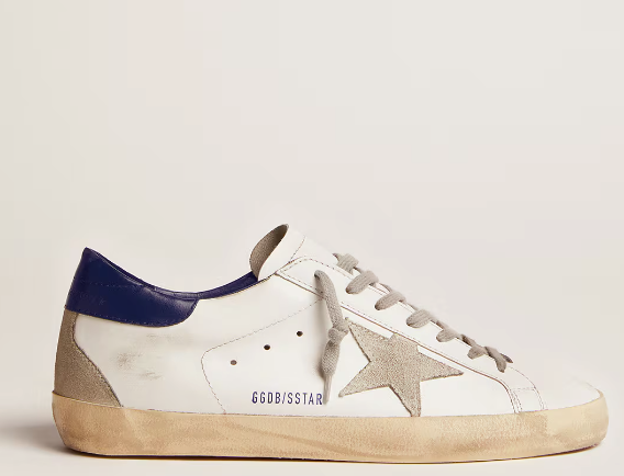 Super-Star mit Stern aus Rauleder und blauer Ferse