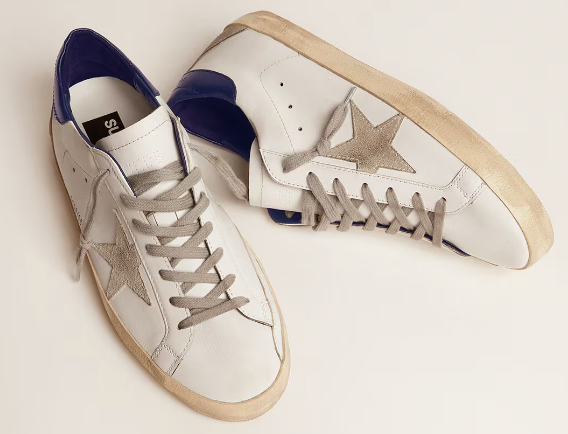 Super-Star mit Stern aus Rauleder und blauer Ferse
