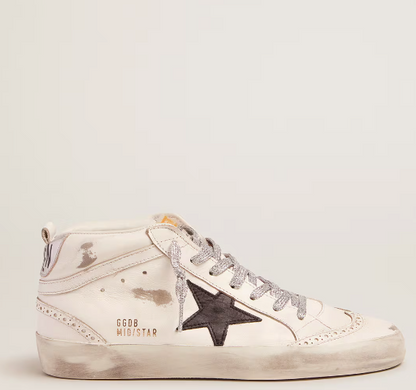 Mid Star mit Metallic-Ferse und glitzernden Schnürsenkeln