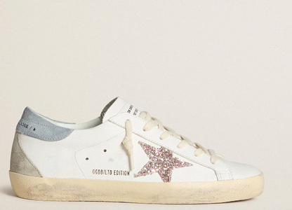 Super-Star LTD mit buntem Glitzerstern und Rauleder an der Fersenpartie