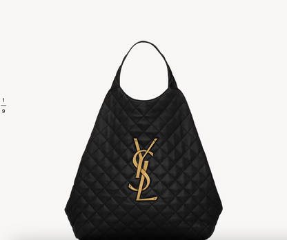 Maxi Shopping Bag ICARE aus gestepptem Lammleder