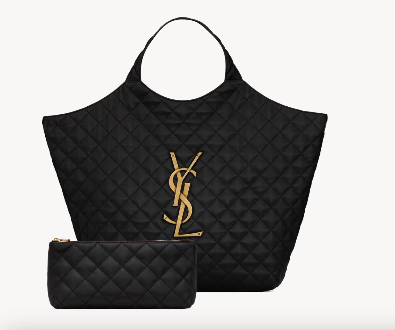 Maxi Shopping Bag ICARE aus gestepptem Lammleder