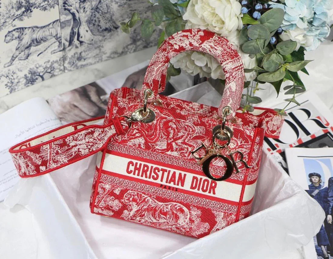 DIOR BOOK TOTE MITTELTASCHE ROT