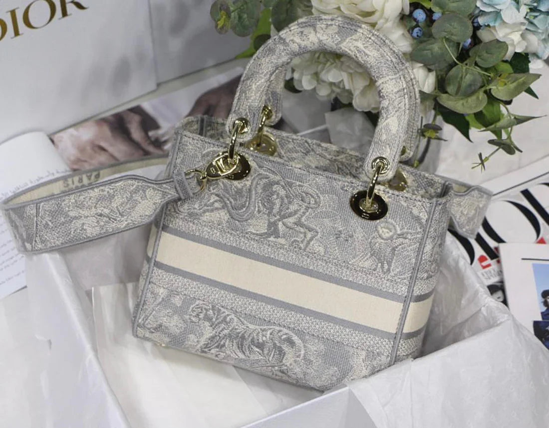 DIOR BOOK TOTE MITTELTASCHE GRAU