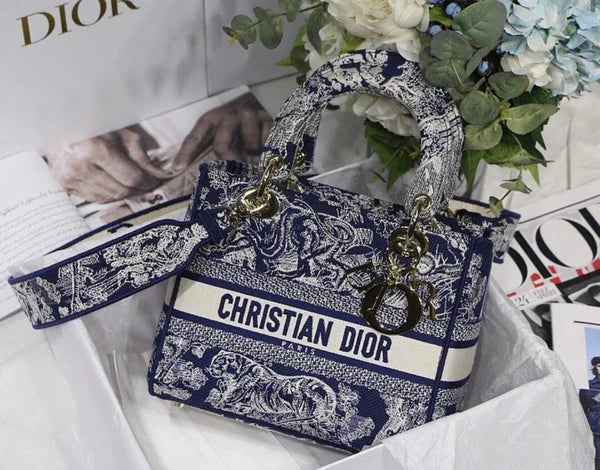 DIOR BOOK TOTE MITTELTASCHE BLAU