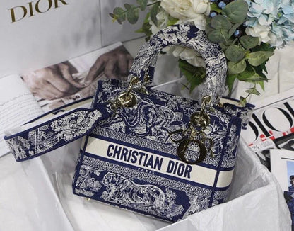 DIOR BOOK TOTE MITTELTASCHE BLAU
