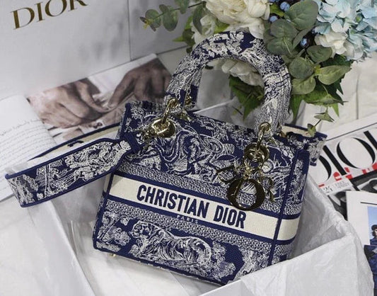 DIOR BOOK TOTE MITTELTASCHE BLAU