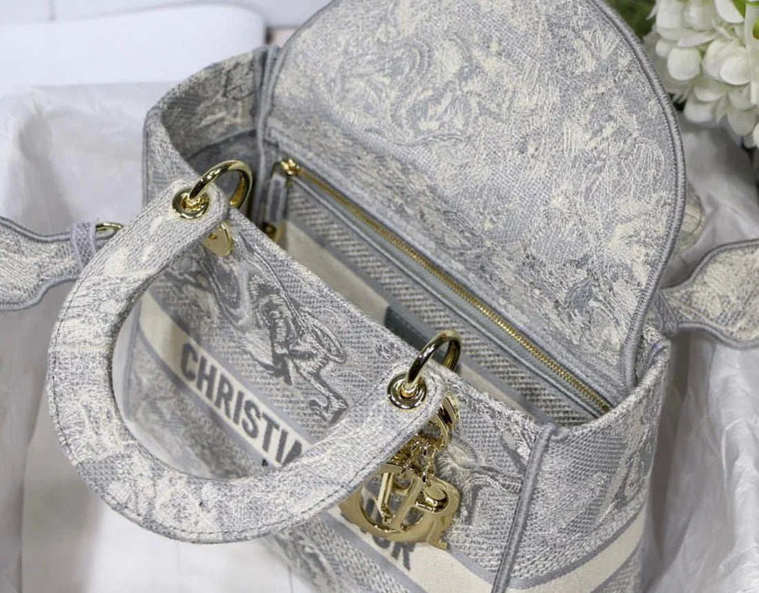 DIOR BOOK TOTE MITTELTASCHE GRAU