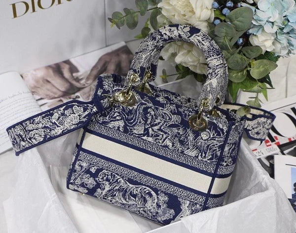 DIOR BOOK TOTE MITTELTASCHE BLAU
