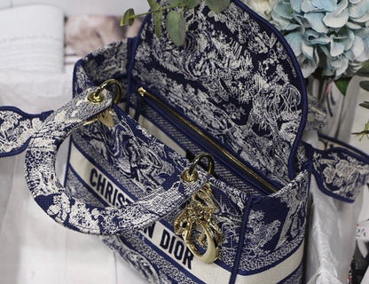 DIOR BOOK TOTE MITTELTASCHE BLAU