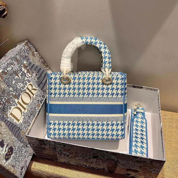 DIOR BOOK TOTE MITTELTASCHE BLAU
