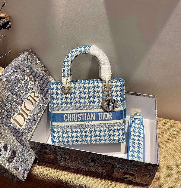 DIOR BOOK TOTE MITTELTASCHE BLAU