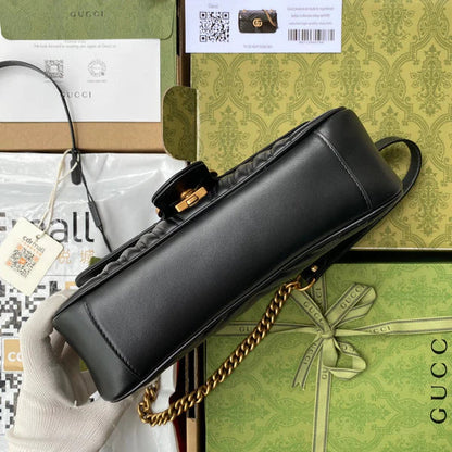 SCHULTERTASCHE GG MARMONT MITTELGROSS METELASSÉ SCHWARZ