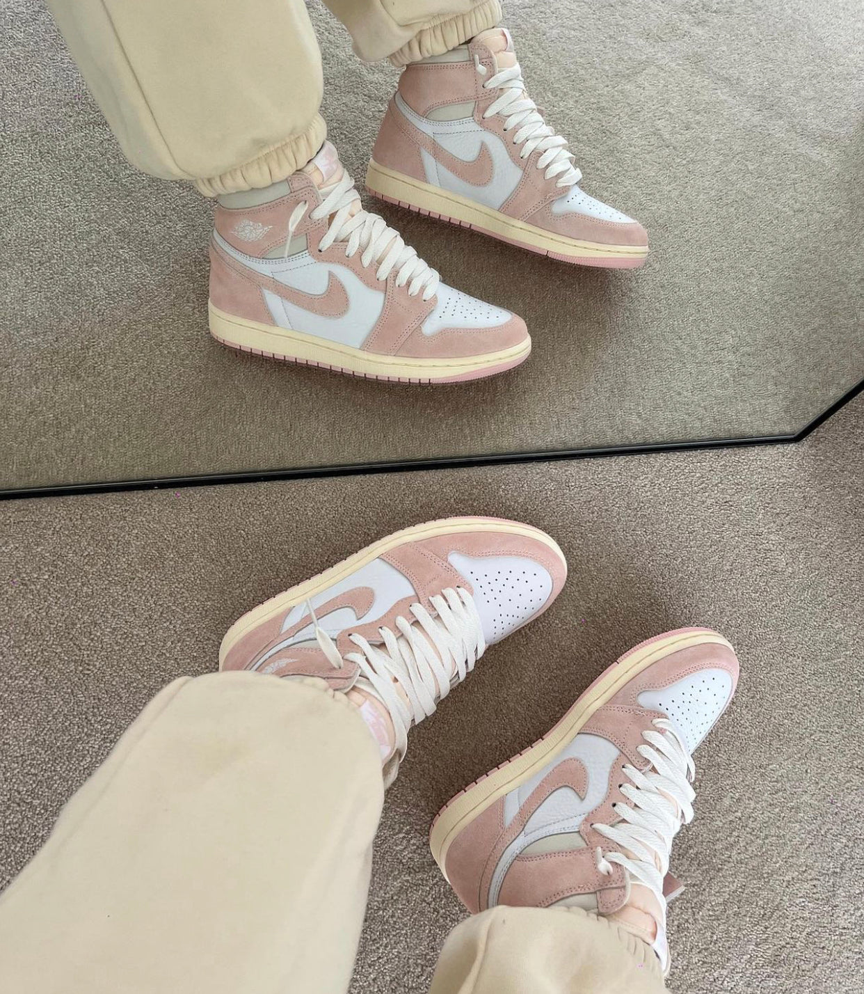 AJ 1 High Retro OG Rosa Damen